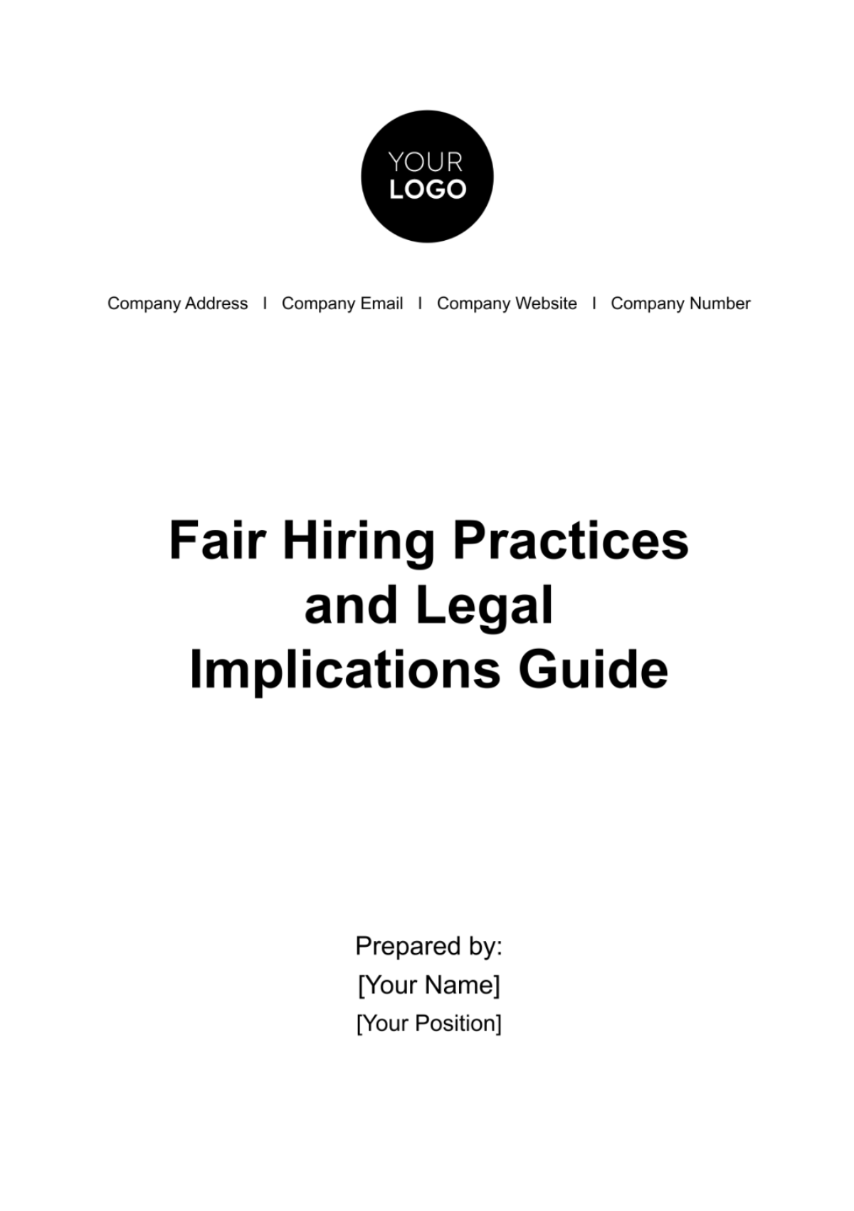 Fair Hiring Practices and Legal Implications Guide HR Template - Edit Online & Download