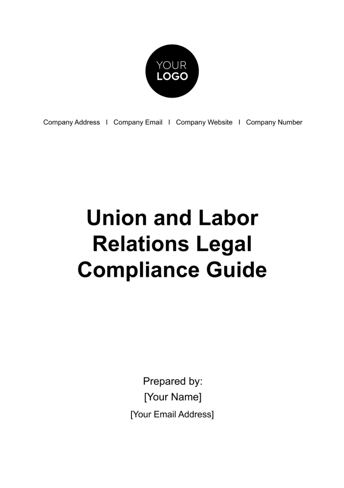 Free Union and Labor Relations Legal Compliance Guide HR Template