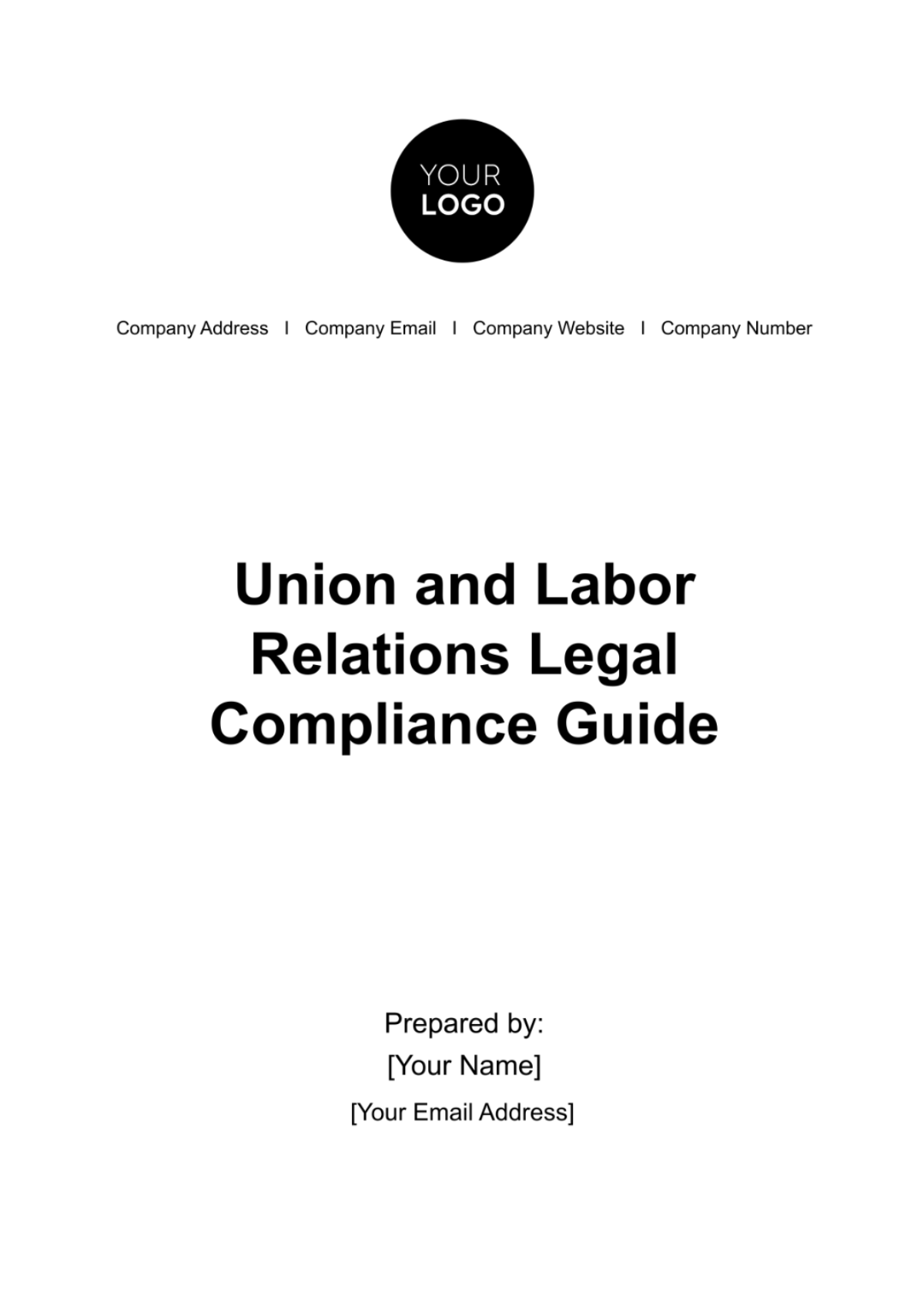 Union and Labor Relations Legal Compliance Guide HR Template - Edit Online & Download