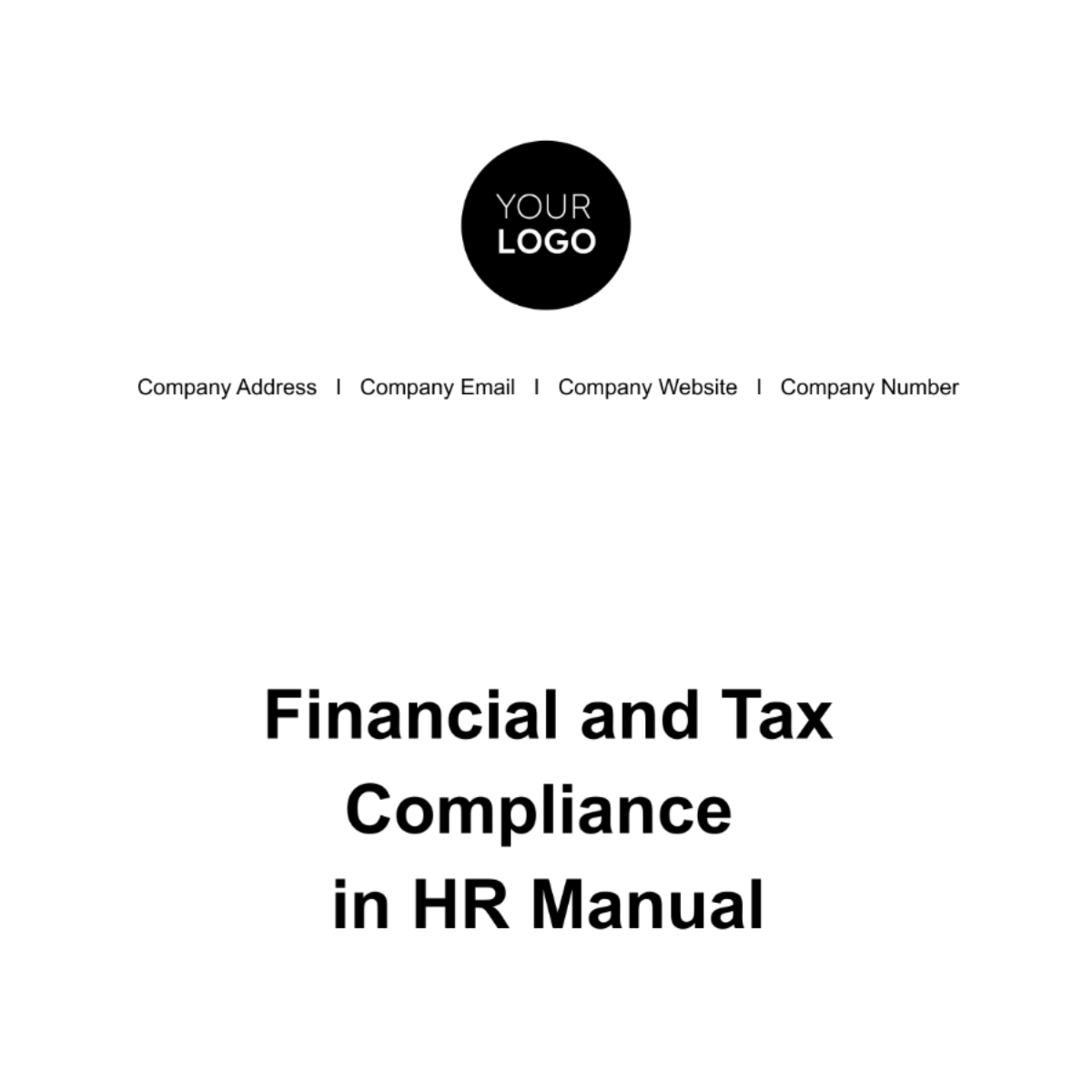 Financial and Tax Compliance in HR Manual Template - Edit Online & Download