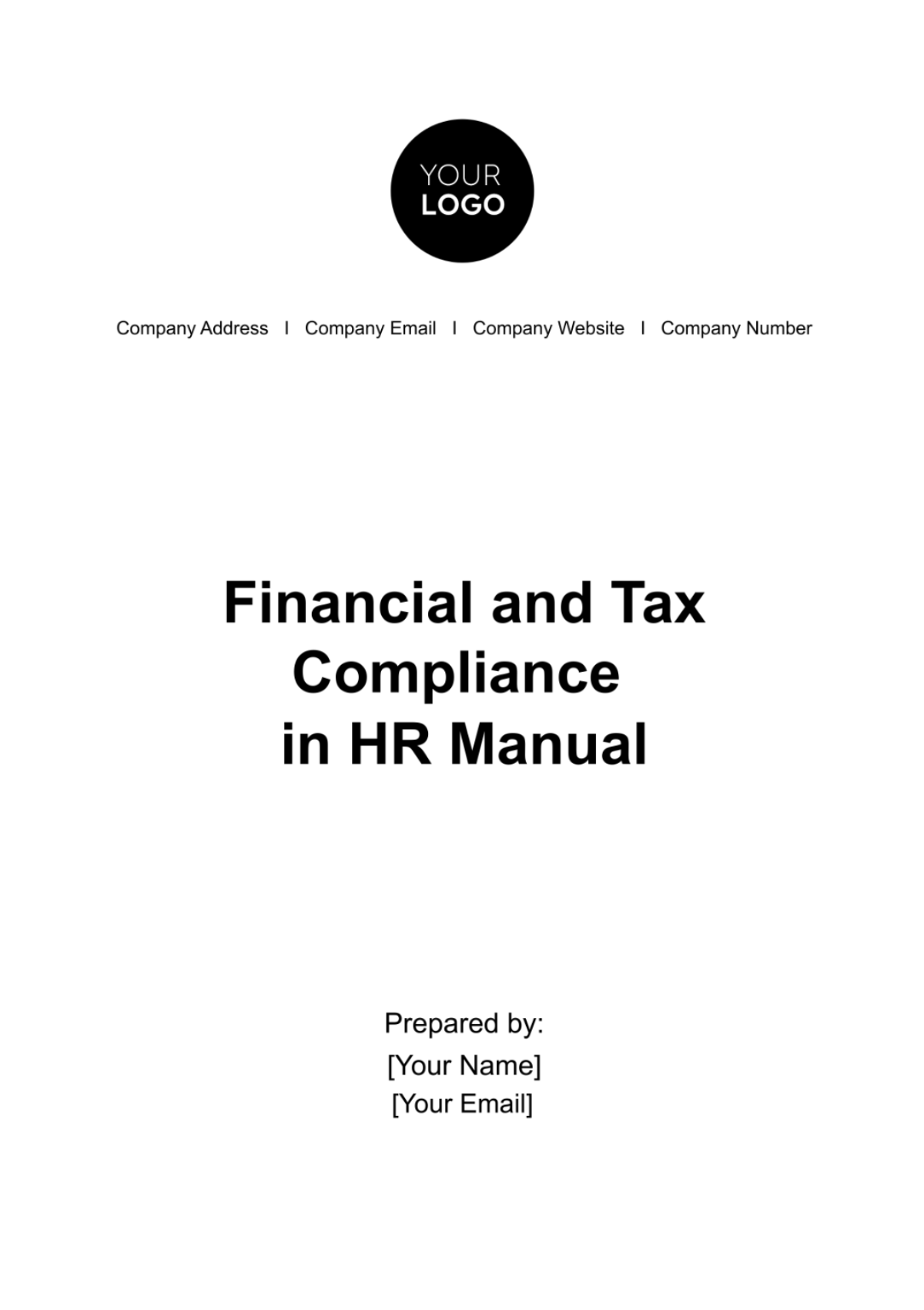 Free Financial and Tax Compliance in HR Manual Template