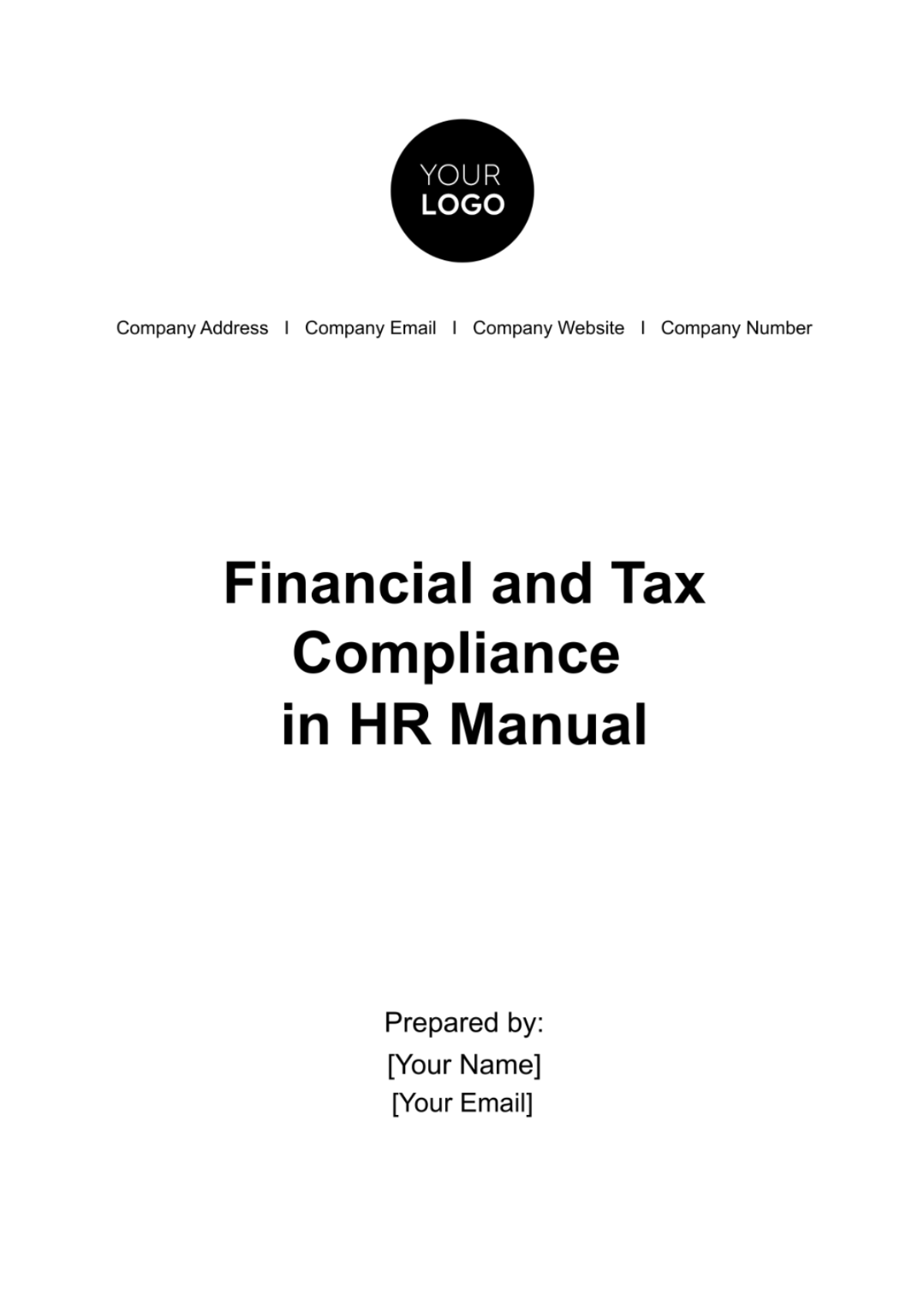 Financial and Tax Compliance in HR Manual Template - Edit Online & Download