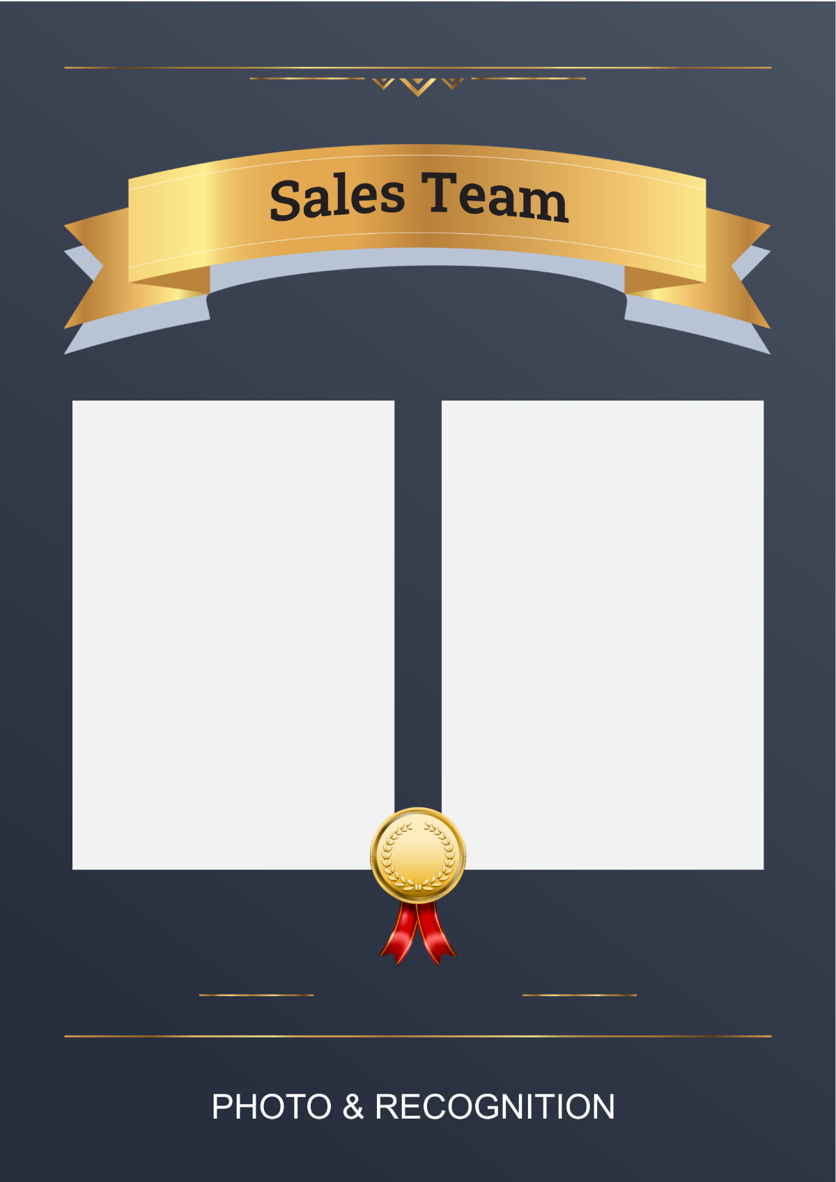 Sales Team Photo and Recognition Signage Template