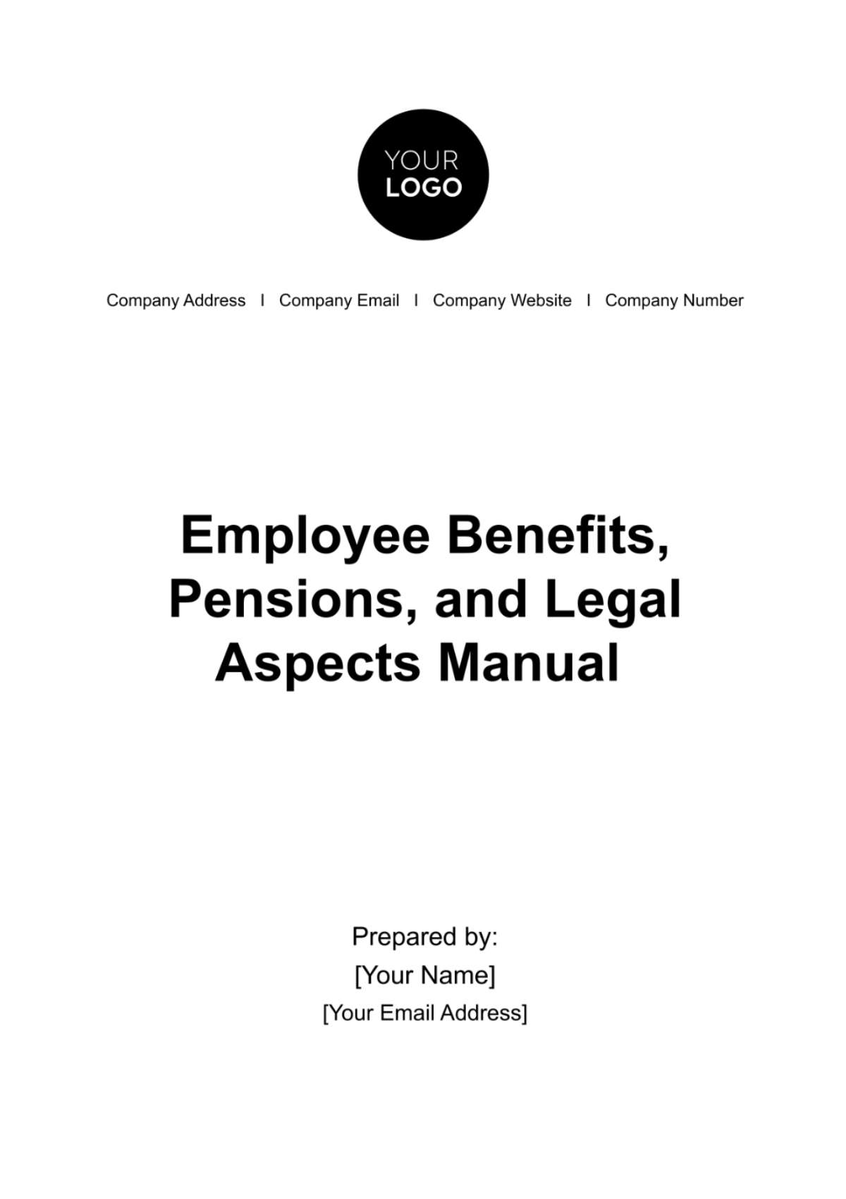 Free Employee Benefits, Pensions, and Legal Aspects Manual HR Template