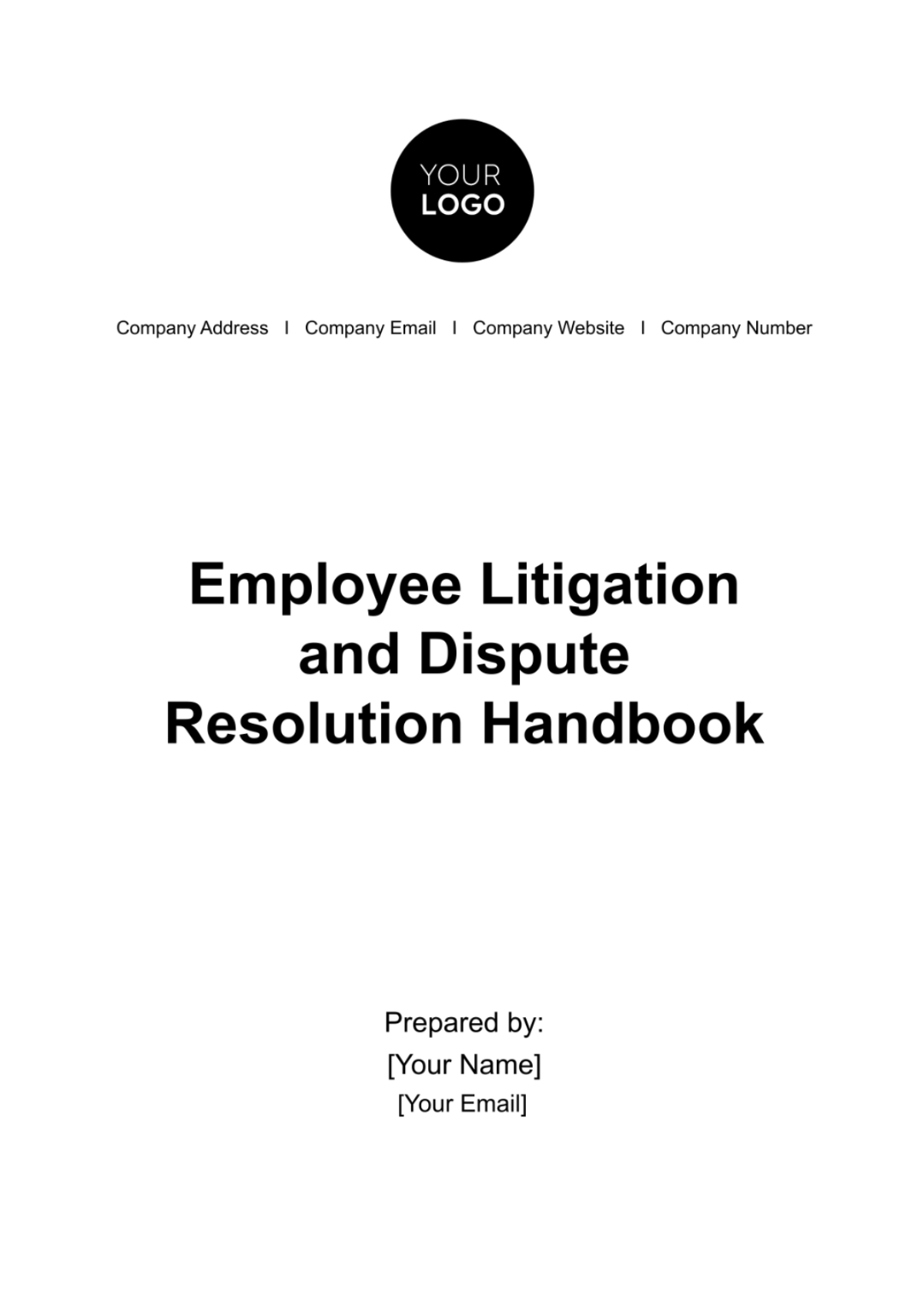 Employee Litigation and Dispute Resolution Handbook HR Template - Edit Online & Download