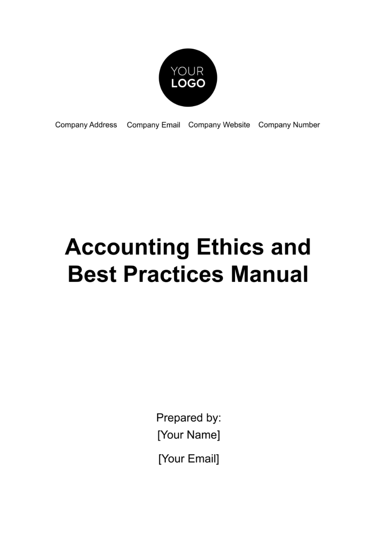 Accounting Ethics and Best Practices Manual Template