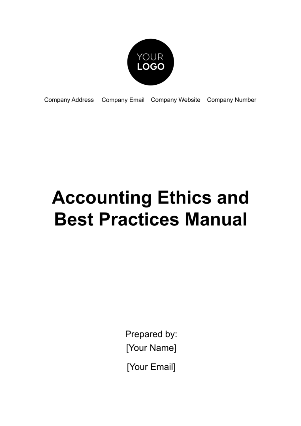 Accounting Ethics and Best Practices Manual Template - Edit Online & Download