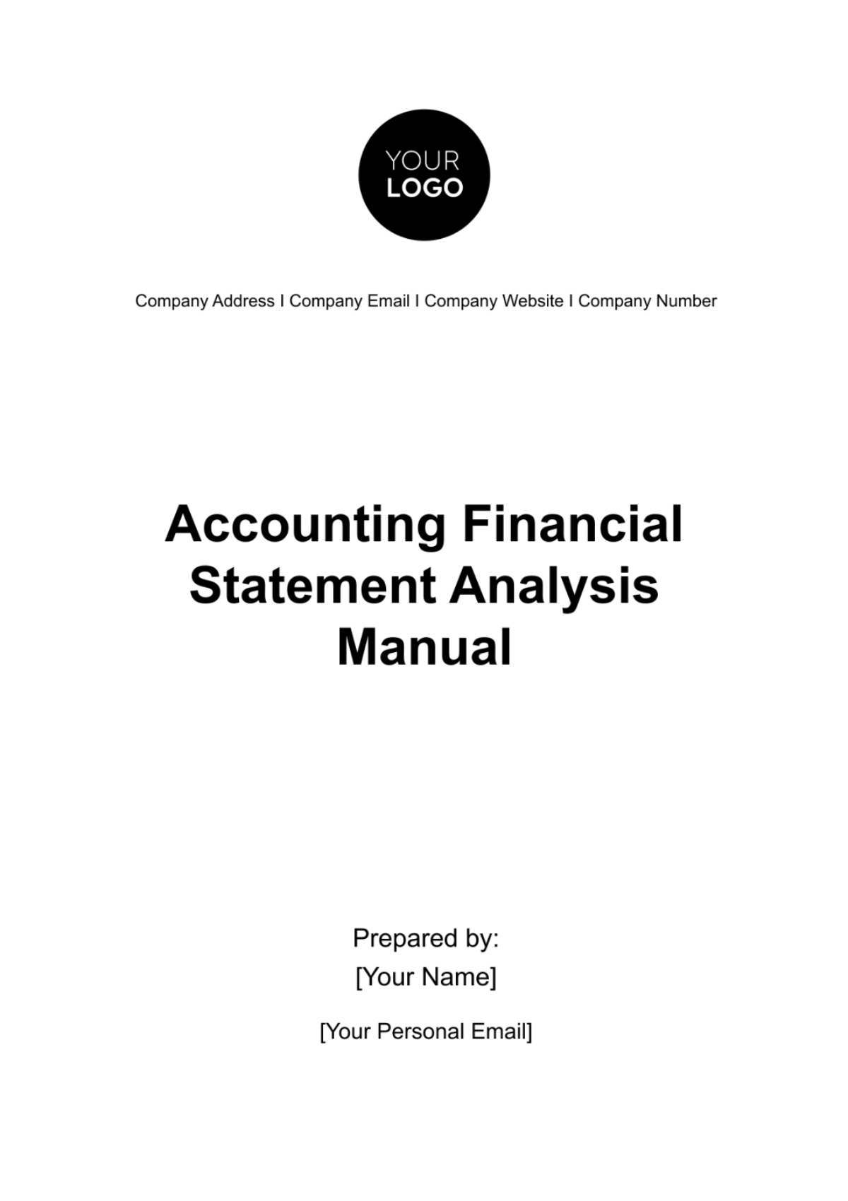 Accounting Financial Statement Analysis Manual Template - Edit Online & Download