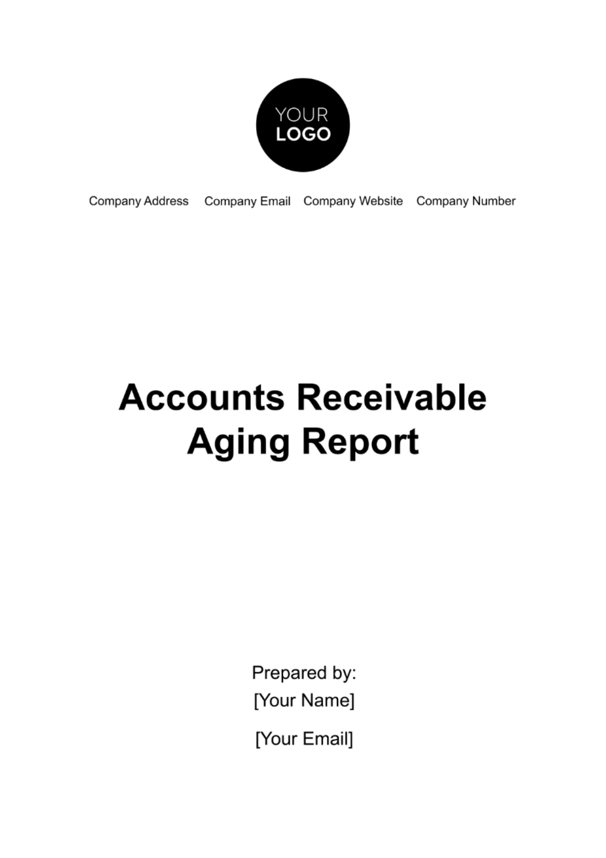 Accounts Receivable Aging Report Template