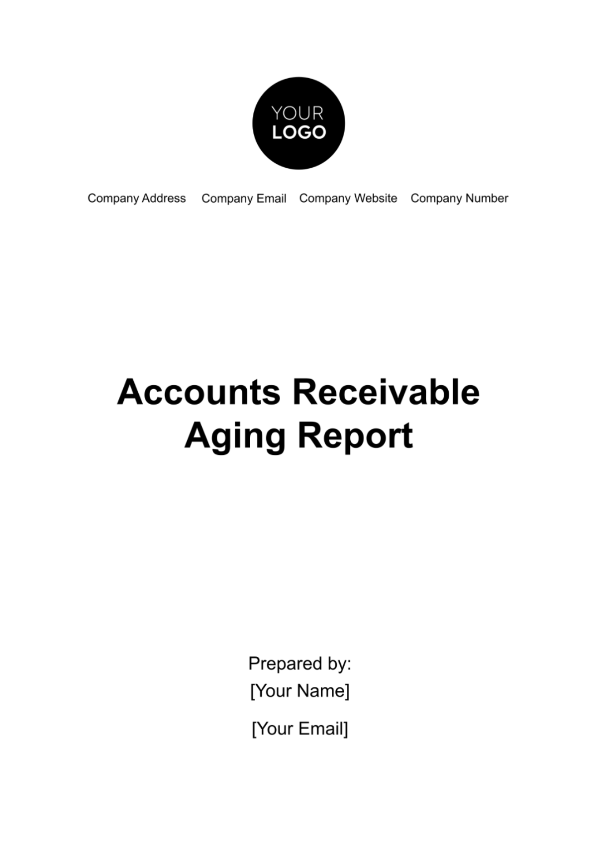 Accounts Receivable Aging Report Template