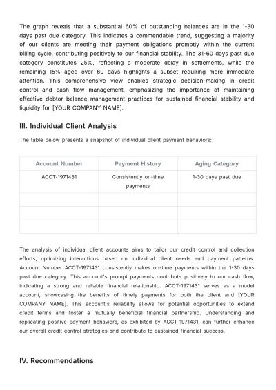 Free Accounts Receivable Aging Report Template to Edit Online