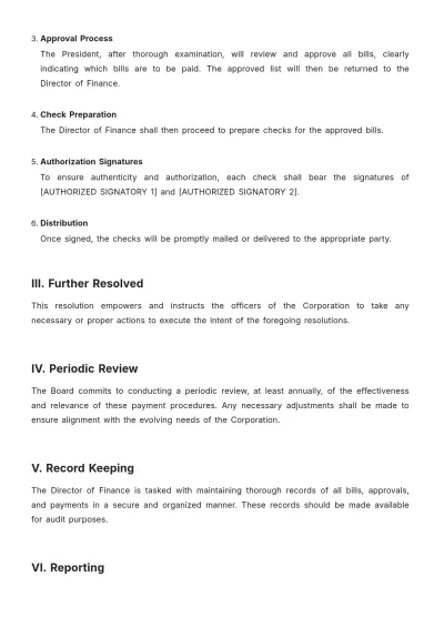 Free Accounts Payment Resolution Template to Edit Online