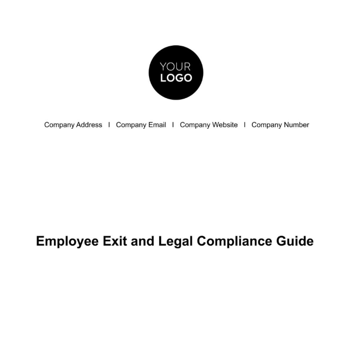 Employee Exit and Legal Compliance Guide HR Template - Edit Online & Download