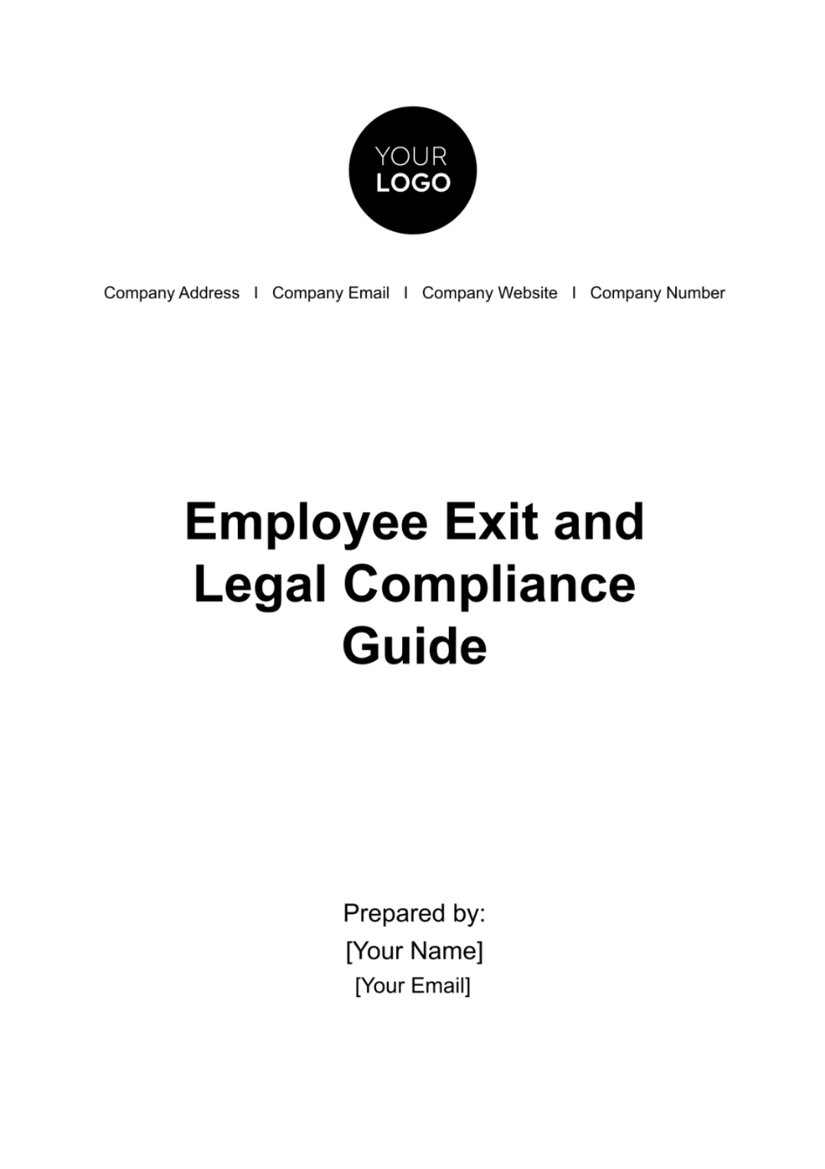 Employee Exit and Legal Compliance Guide HR Template - Edit Online & Download