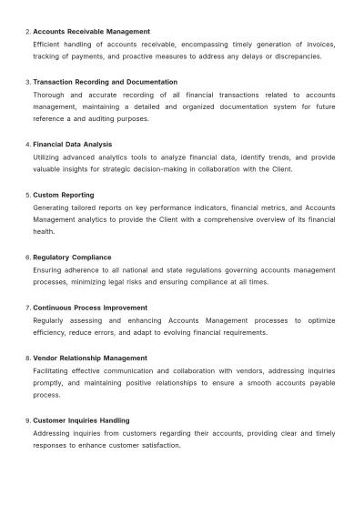 Free Accounts Management SLA Template to Edit Online