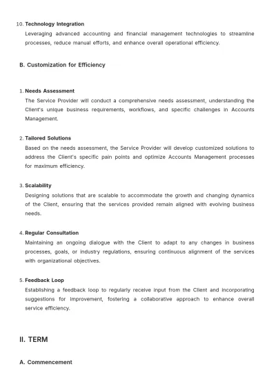 Free Accounts Management SLA Template to Edit Online