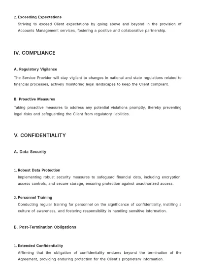 Free Accounts Management SLA Template to Edit Online