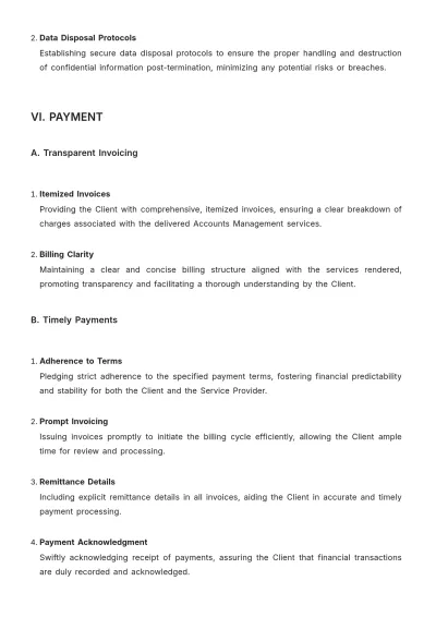 Free Accounts Management SLA Template to Edit Online