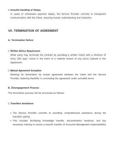 Free Accounts Management SLA Template to Edit Online