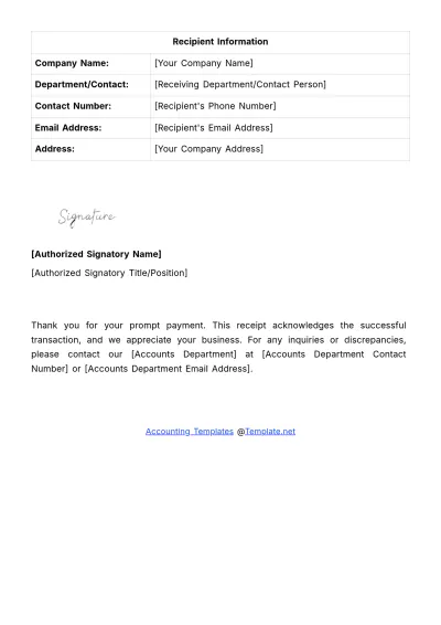 Free Accounts Receipt Acknowledgement Slip Template & AI Receipt Maker