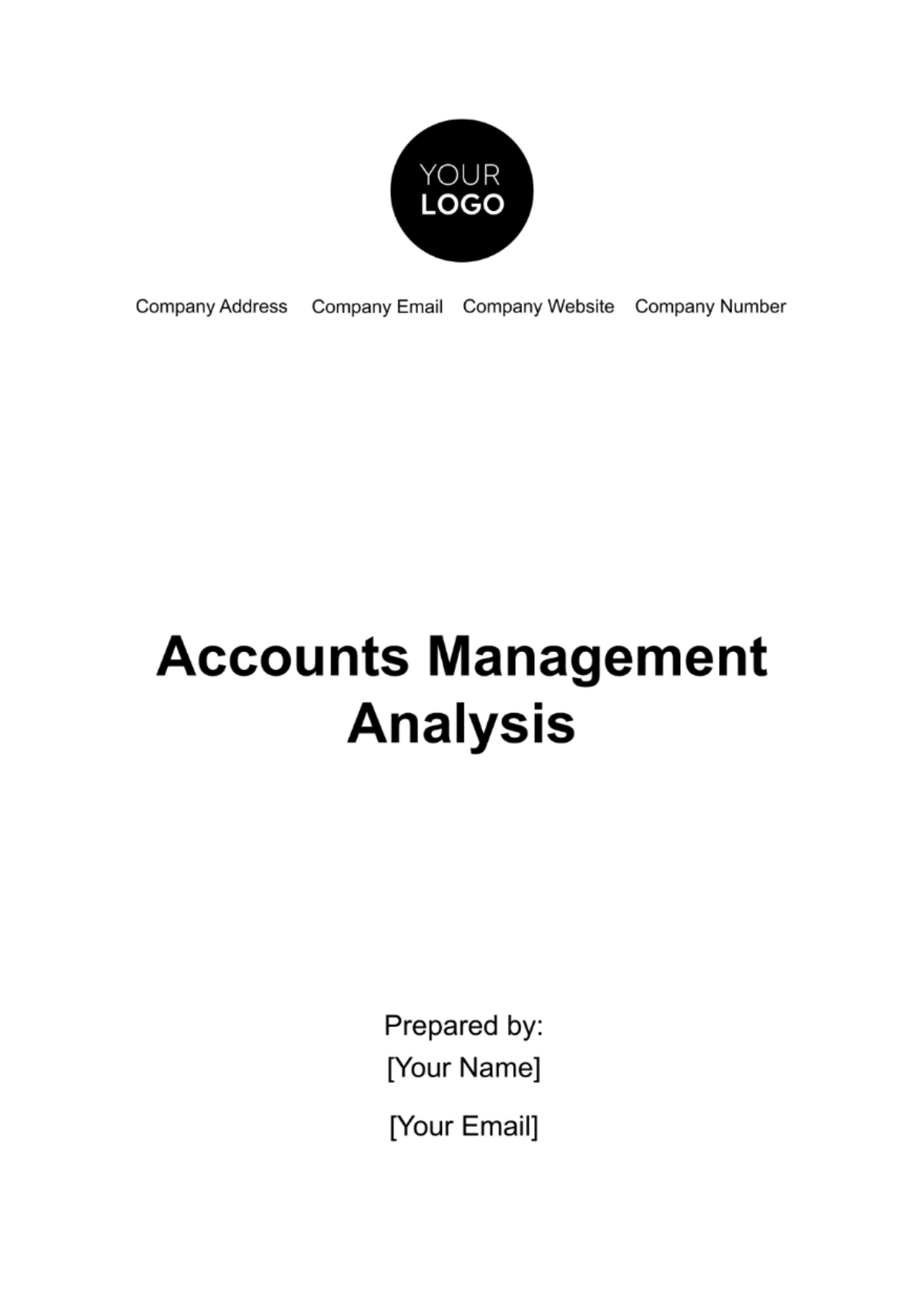 Accounts Management Analysis Template