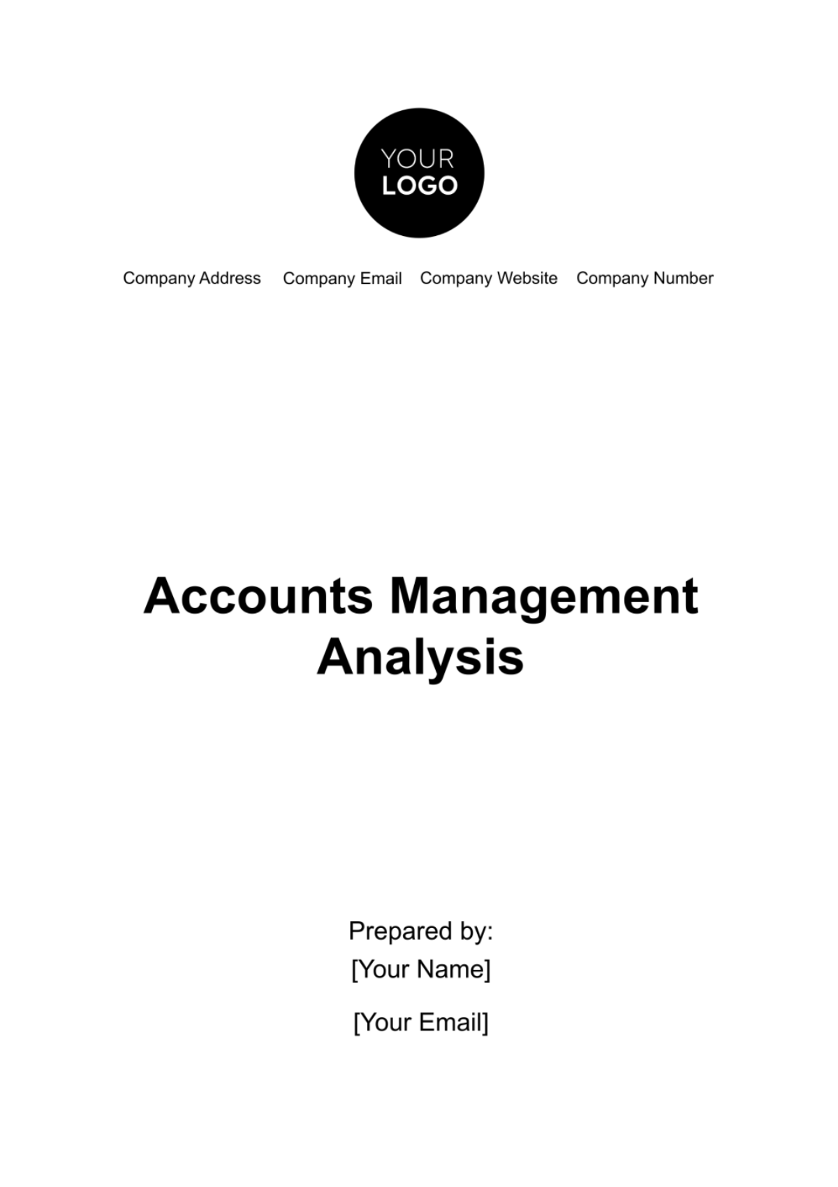 Accounts Management Analysis Template