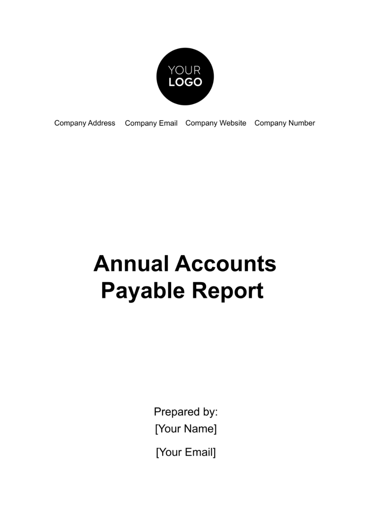 Annual Accounts Payable Report Template