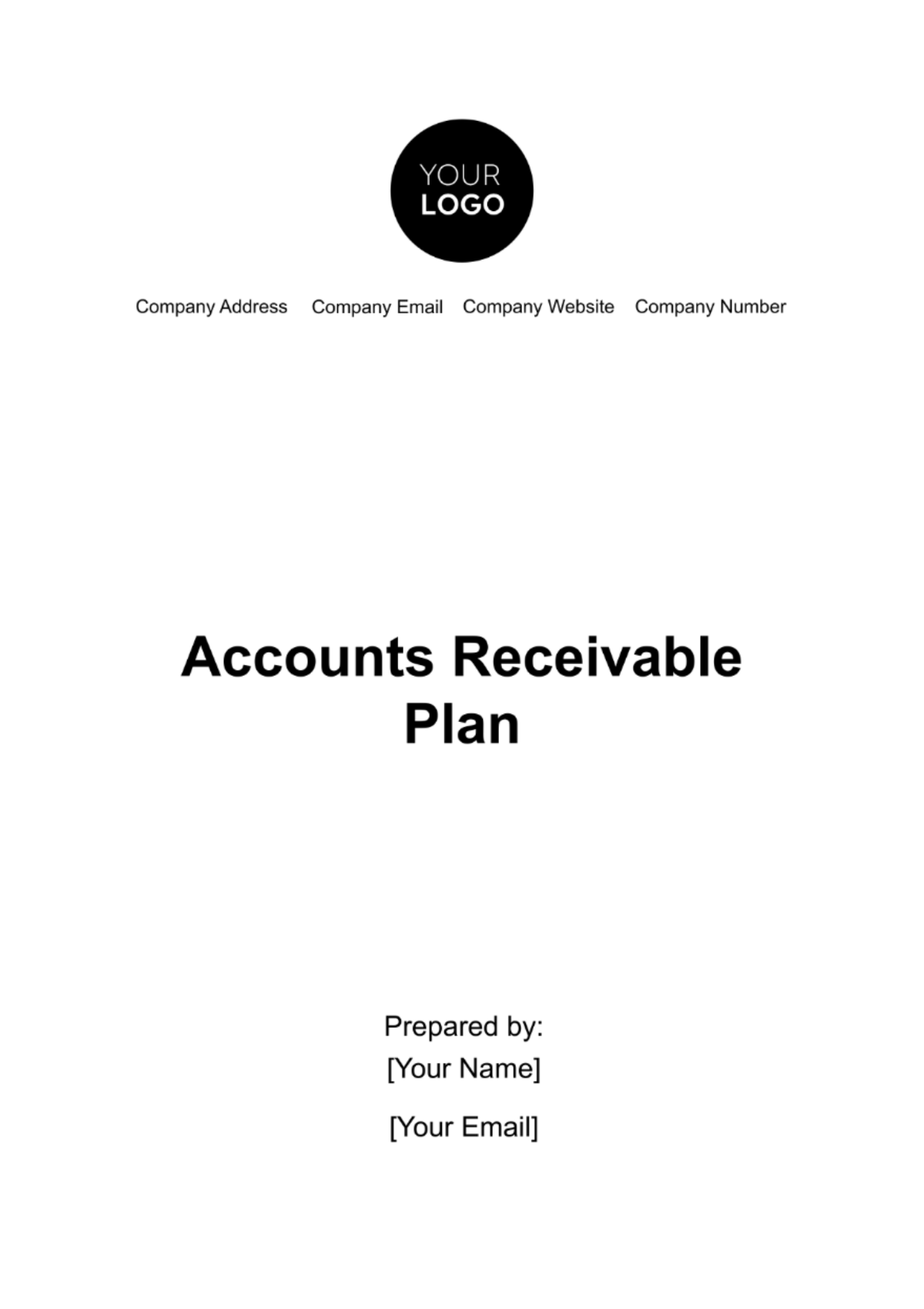 Accounts Receivable Plan Template