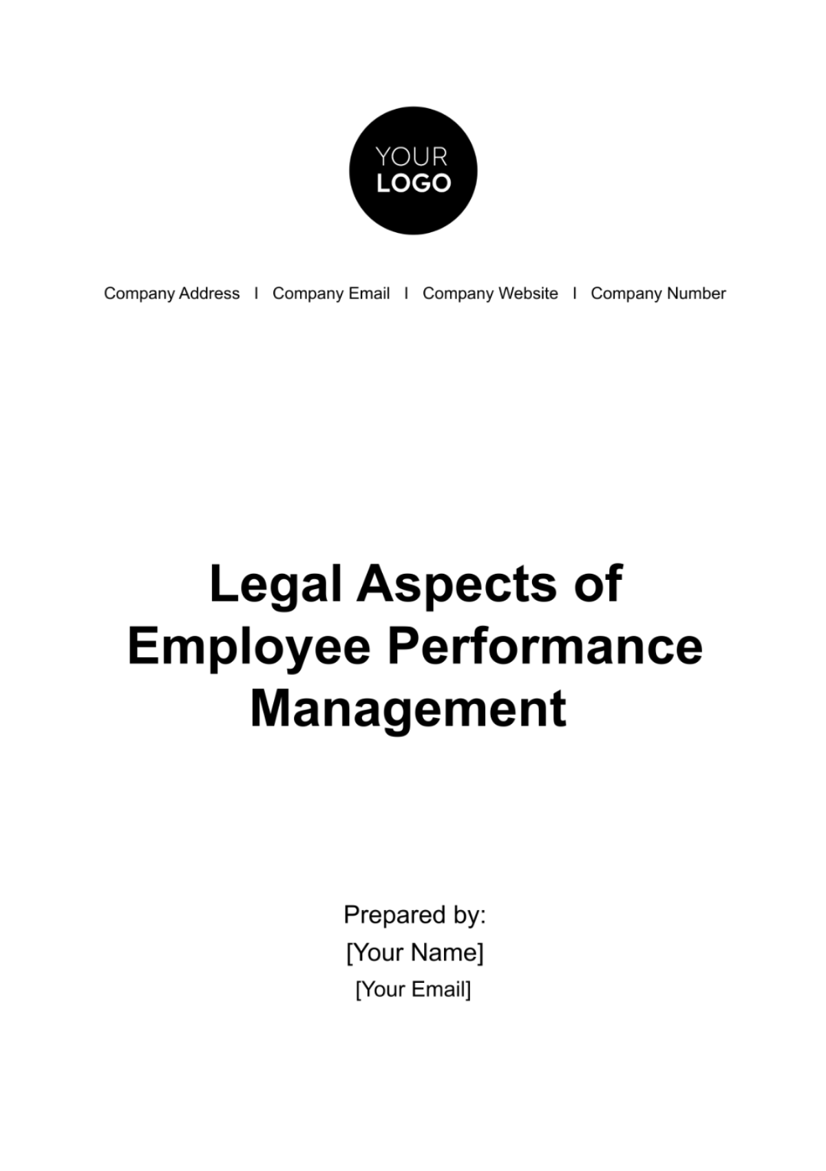 Legal Aspects of Employee Performance Management HR Template