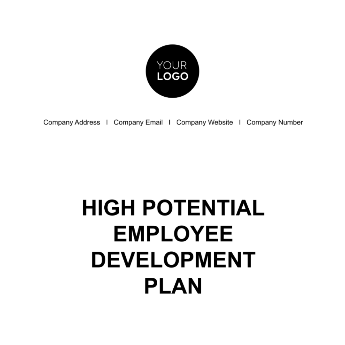 High Potential Employee Development Plan HR Template - Edit Online & Download