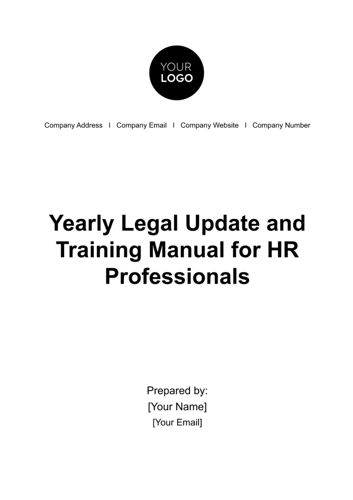 Yearly Legal Update and Training Manual for HR Professionals Template - Edit Online & Download