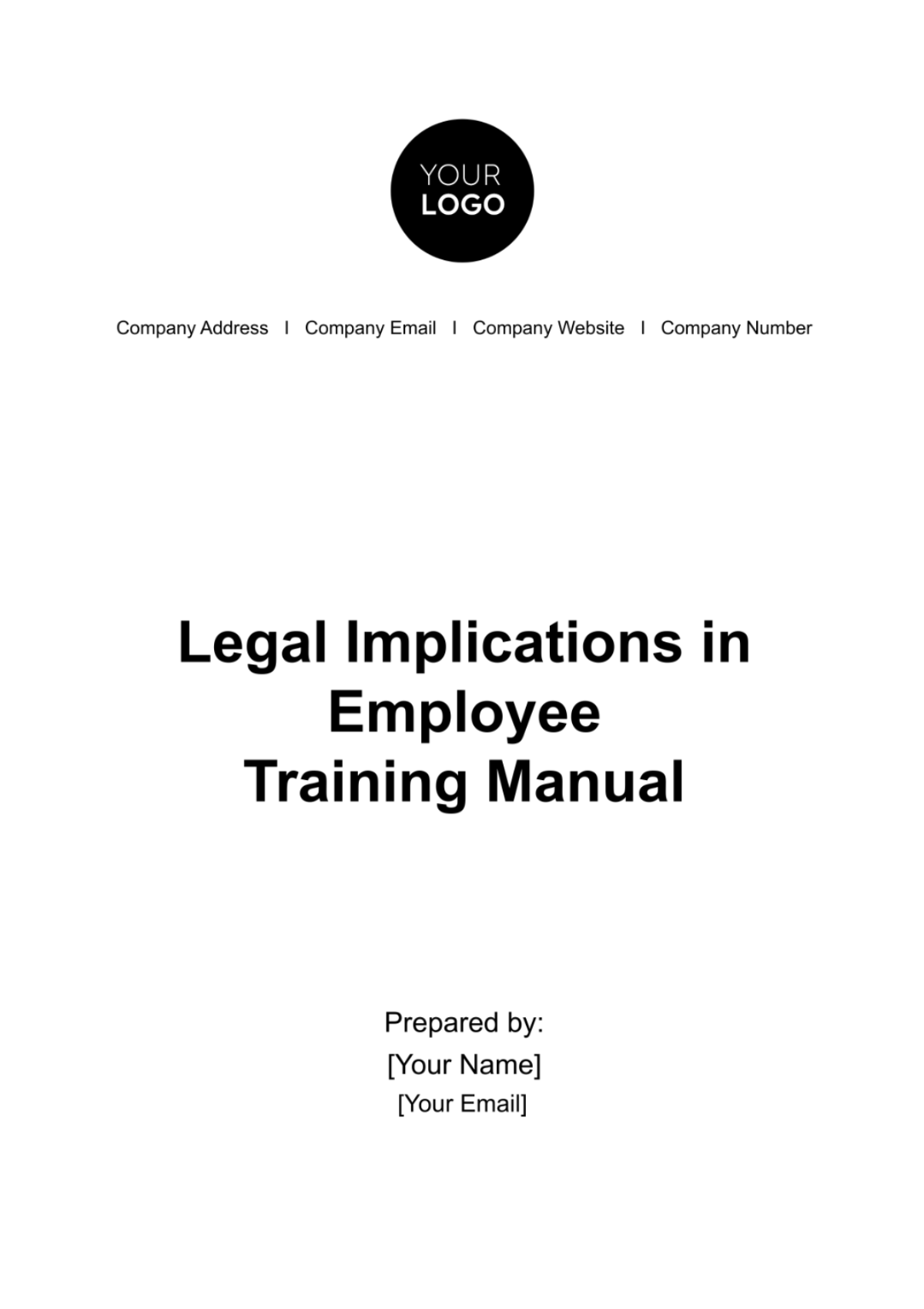 Free Legal Implications in Employee Training Manual HR Template