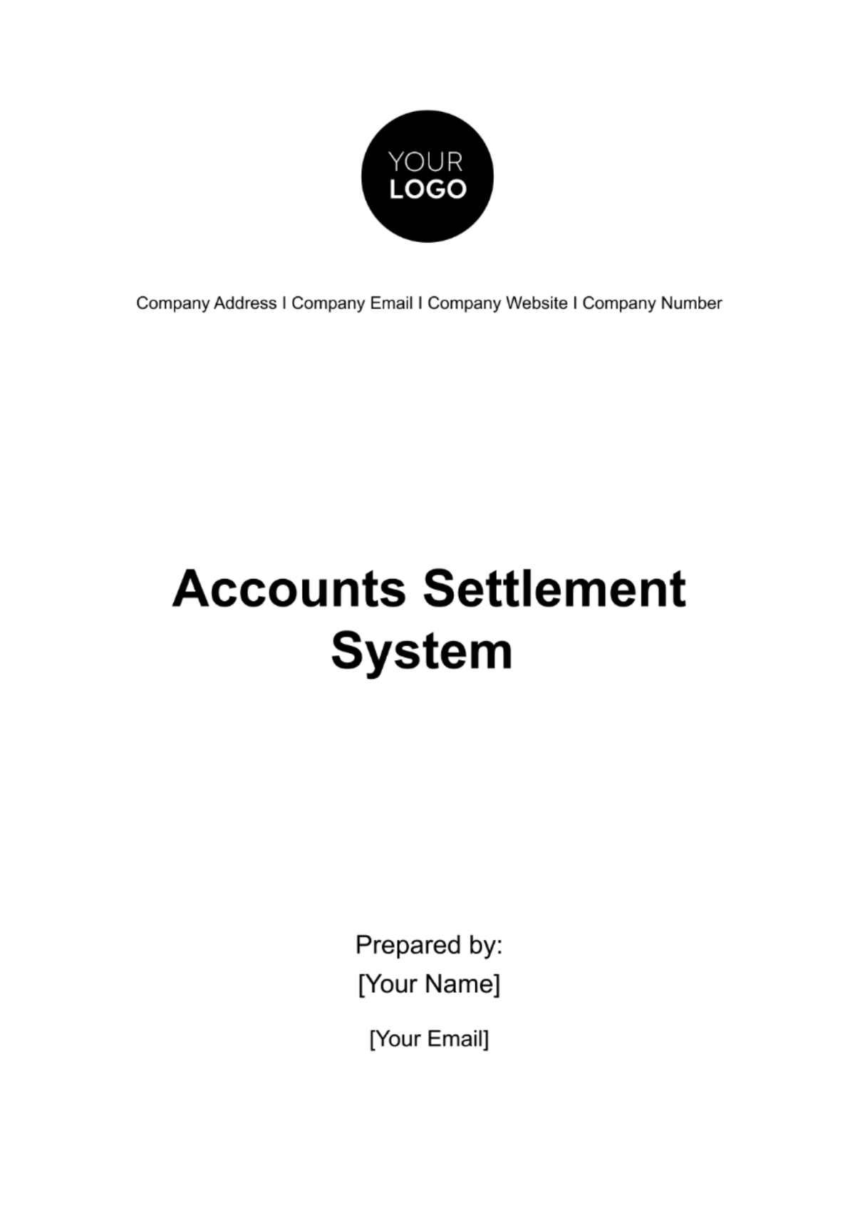 Free Accounts Settlement System Template