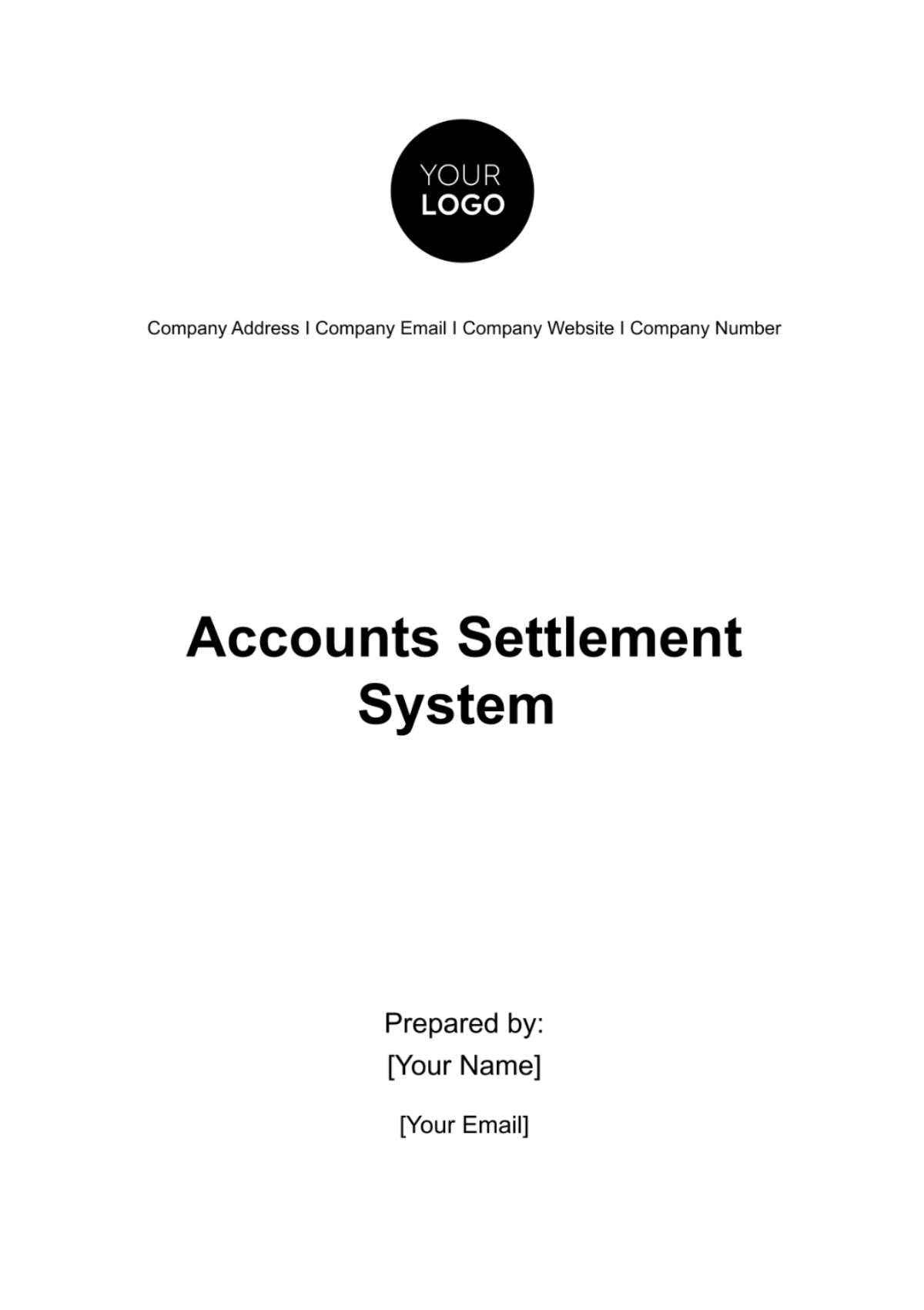 Accounts Settlement System Template