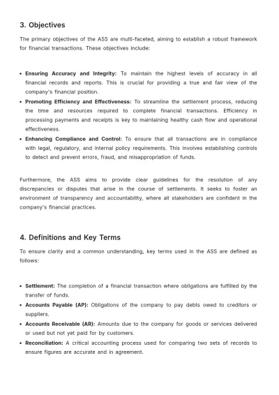 Free Accounts Settlement System Template to Edit Online