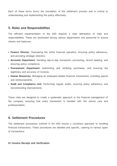 Free Accounts Settlement System Template to Edit Online