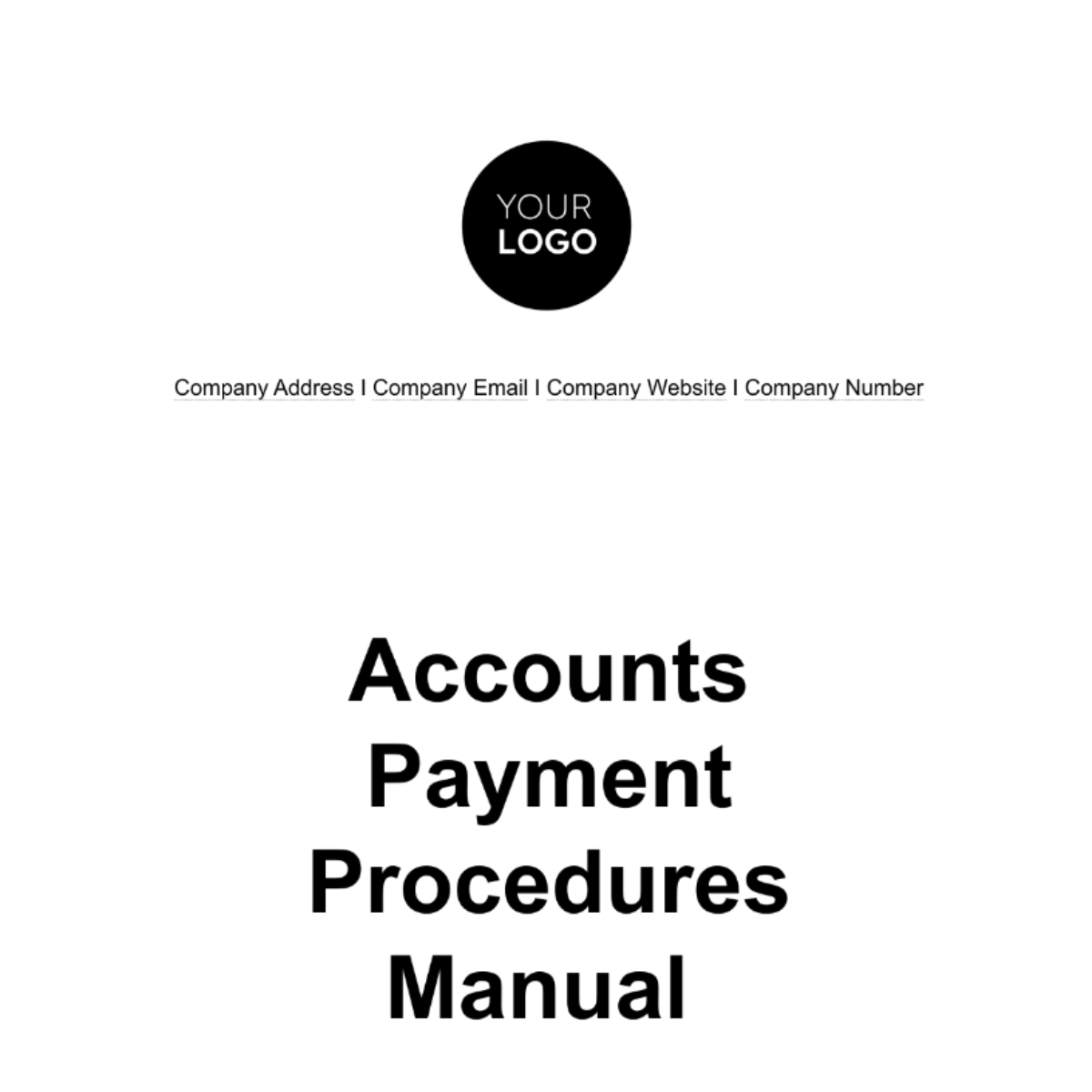 Accounts Payment Procedures Manual Template - Edit Online & Download