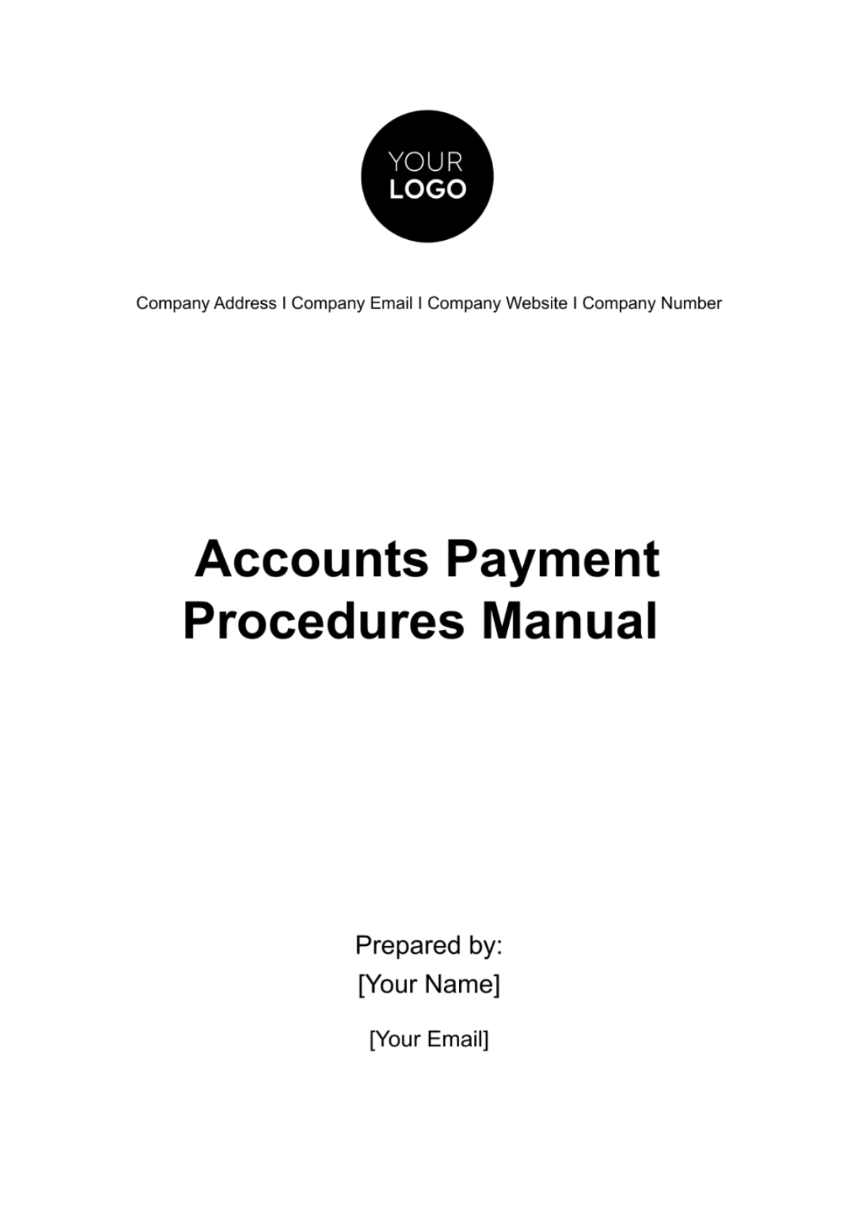 Accounts Payment Procedures Manual Template