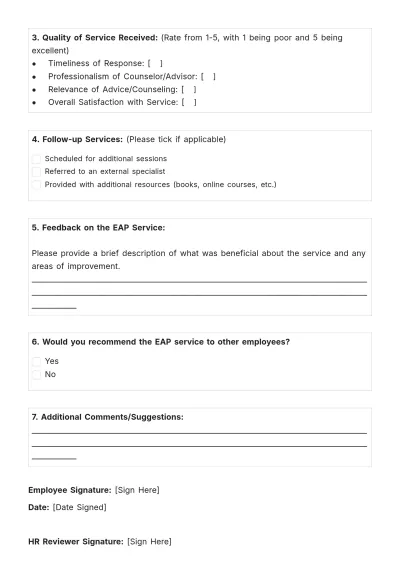 Free Employee Assistance Program Review HR Template to Edit Online