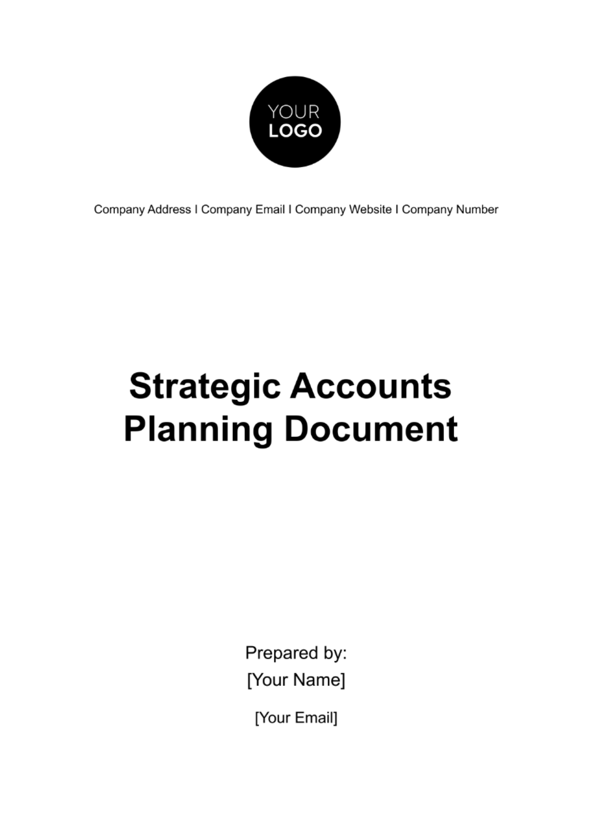 Strategic Accounts Planning Document Template