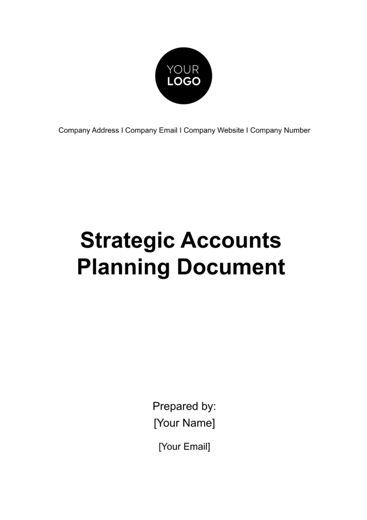 Strategic Accounts Planning Document Template