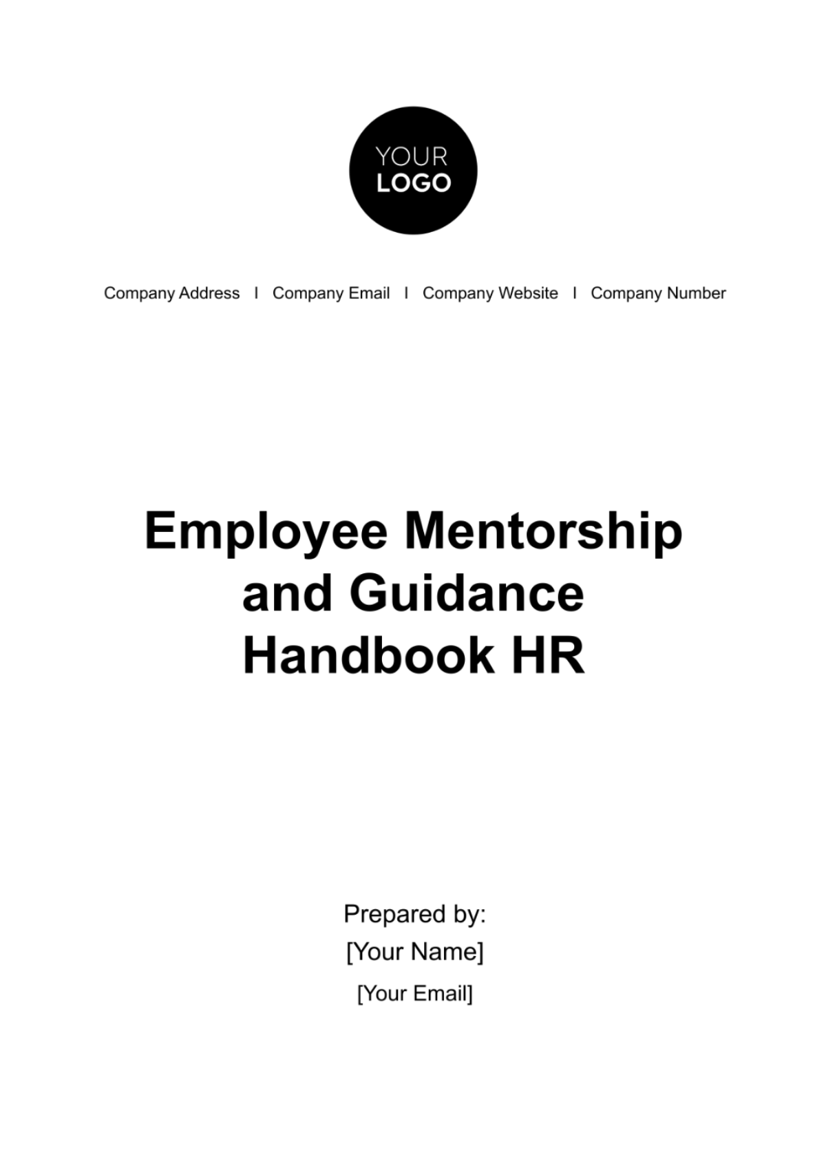 Free Employee Mentorship and Guidance Handbook HR Template