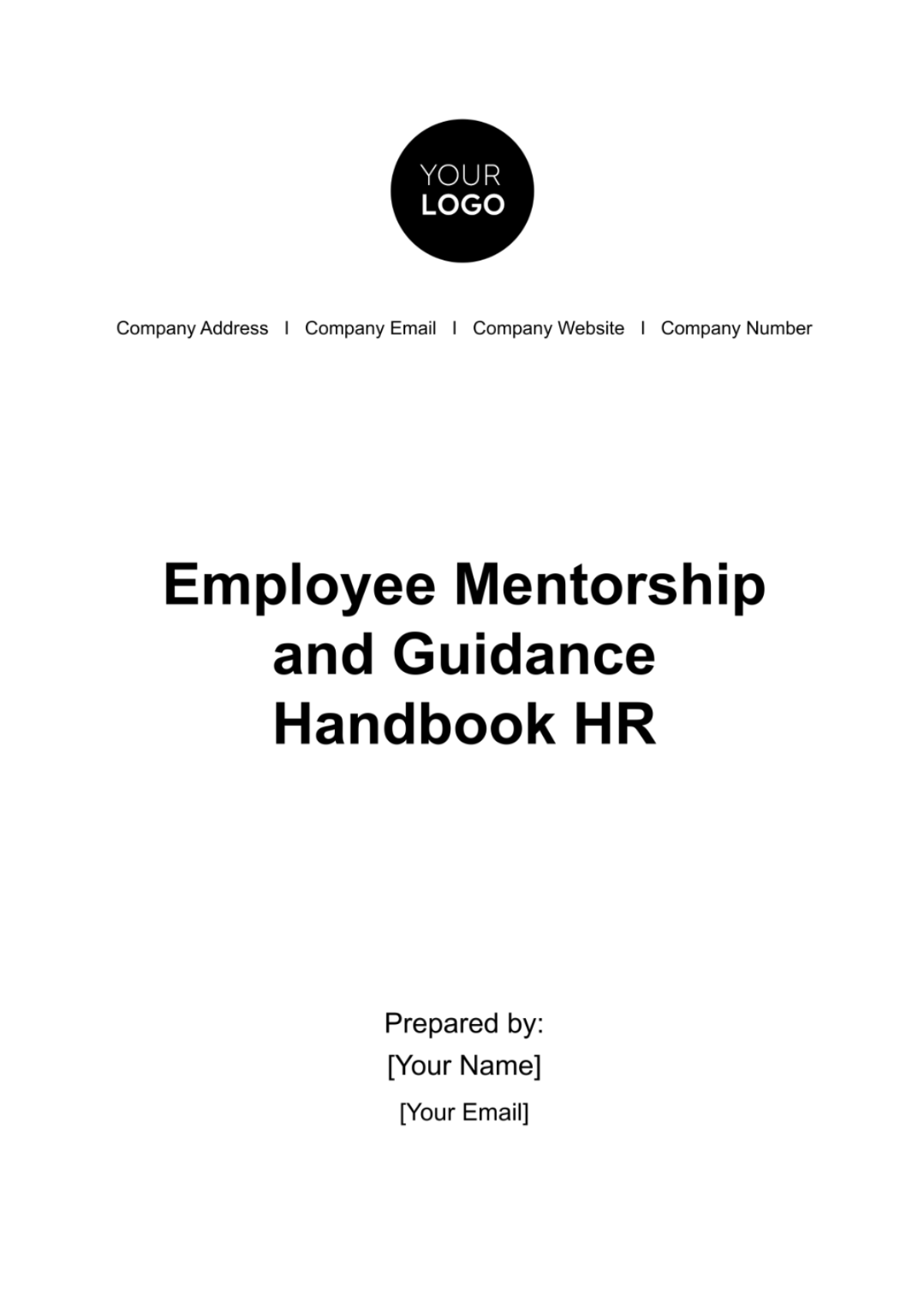 Employee Mentorship and Guidance Handbook HR Template - Edit Online & Download