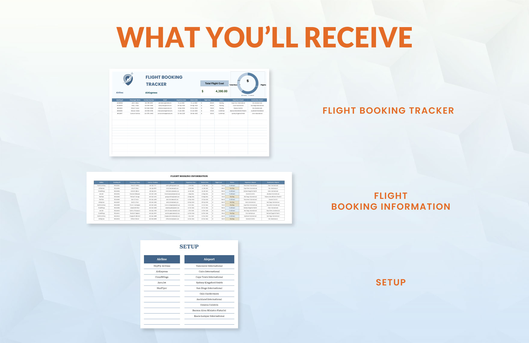 Flight Booking Tracker Template