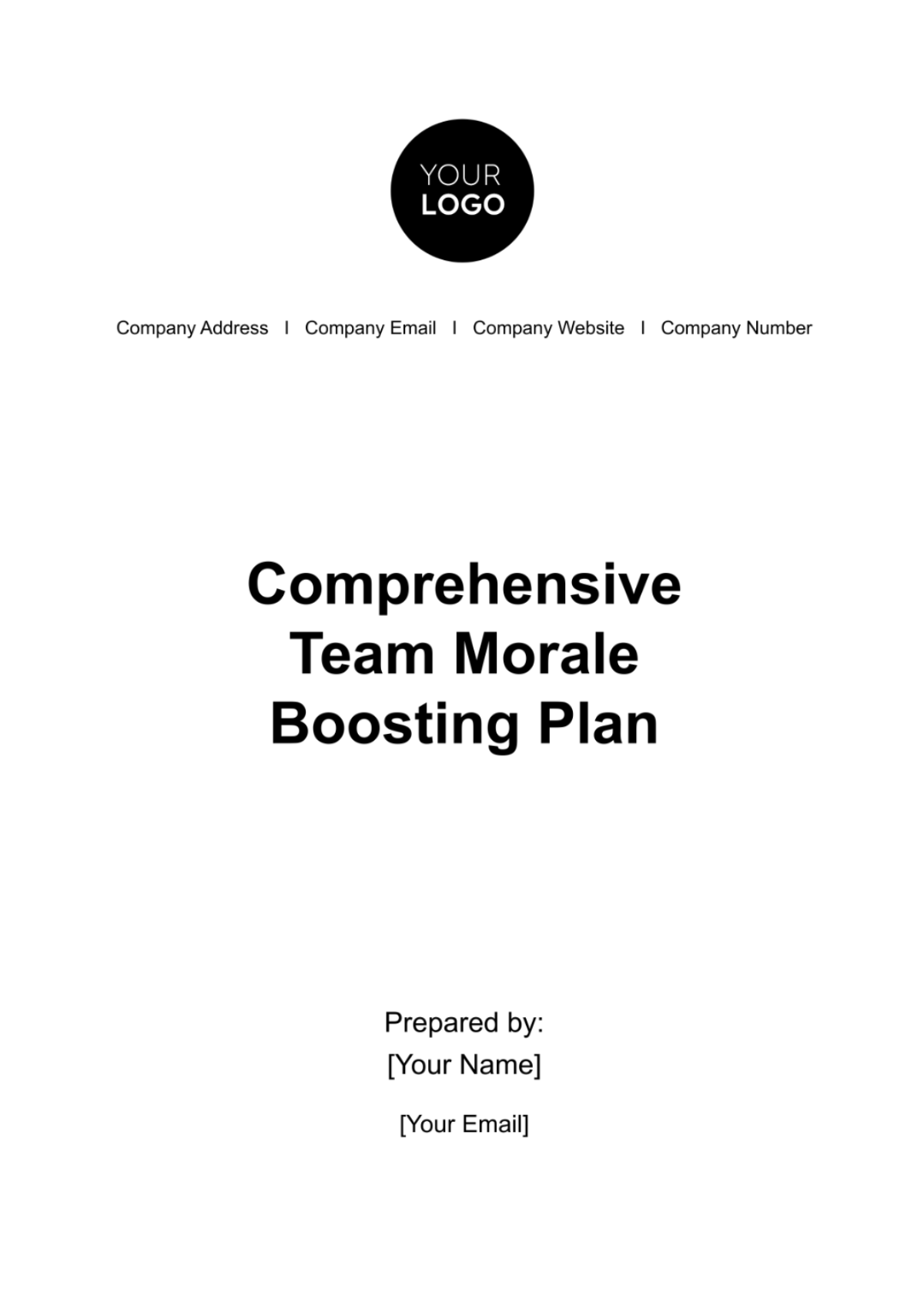 Comprehensive Team Morale Boosting Plan HR Template - Edit Online & Download