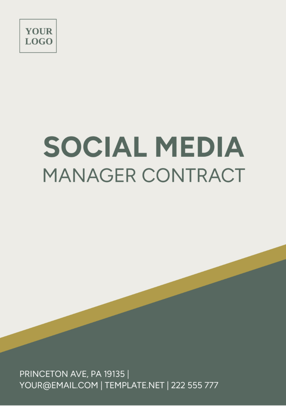 Social Media Manager Contract Template