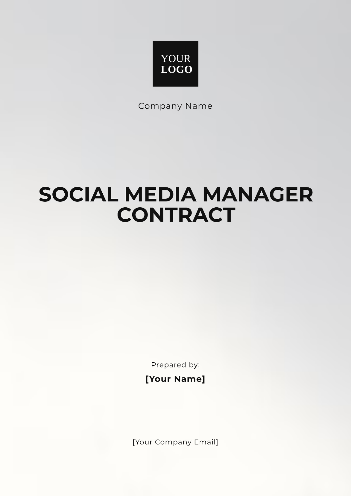 Social Media Manager Contract Template - Edit Online & Download