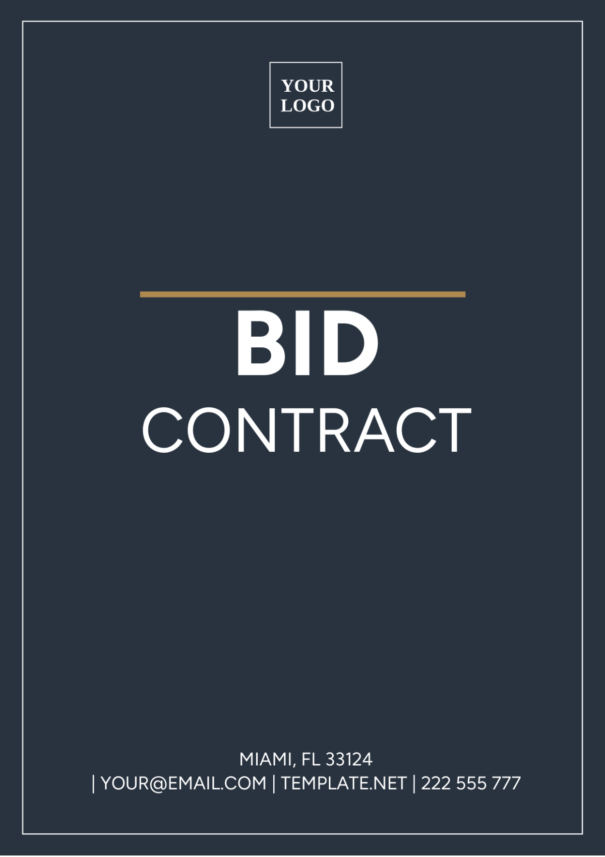 Bid Contract Template