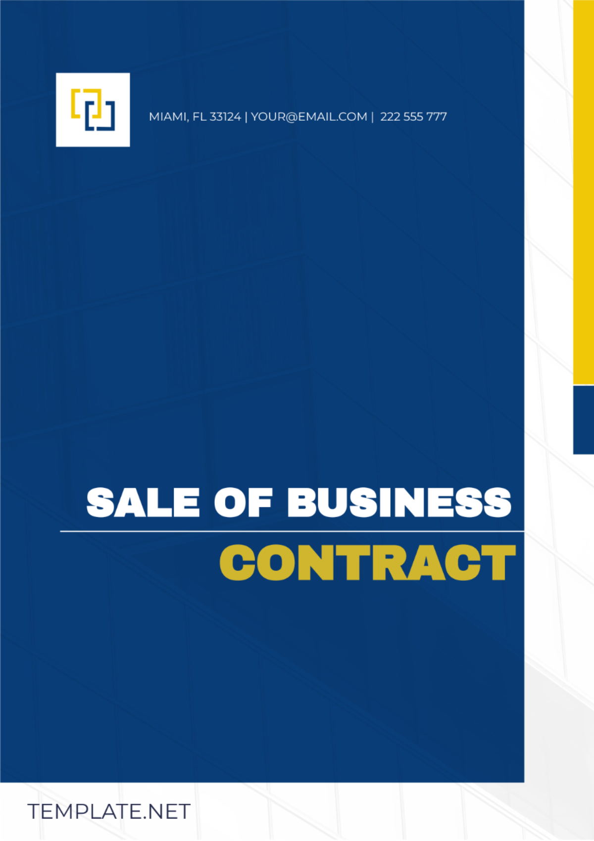 Sale Of Business Contract Template