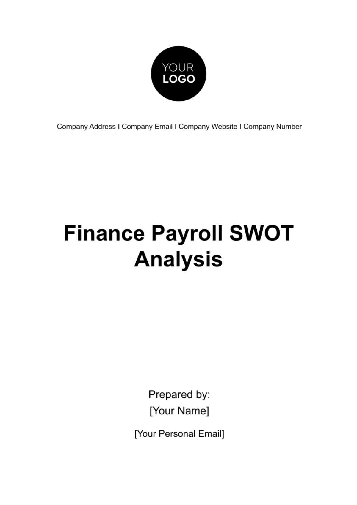 Finance Payroll SWOT Analysis Template